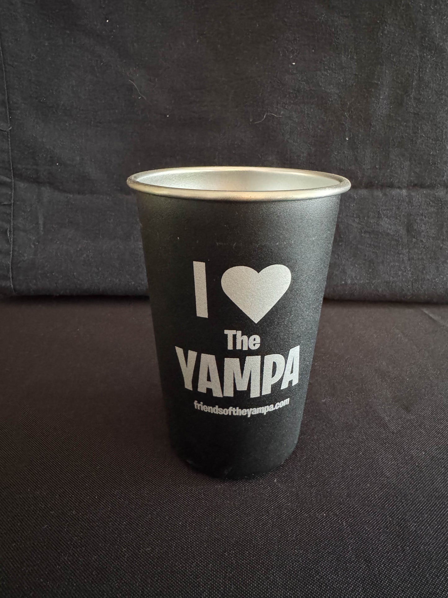 Steel Pint Glass - "I❤️Yampa" and "Respect the Yampa"
