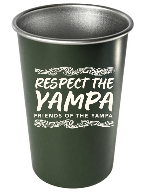 Steel Pint Glass - "I❤️Yampa" and "Respect the Yampa"