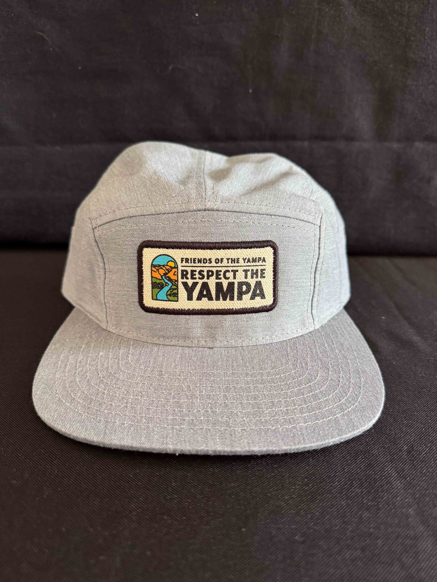 Hat - 5 Panel Logo - Grey