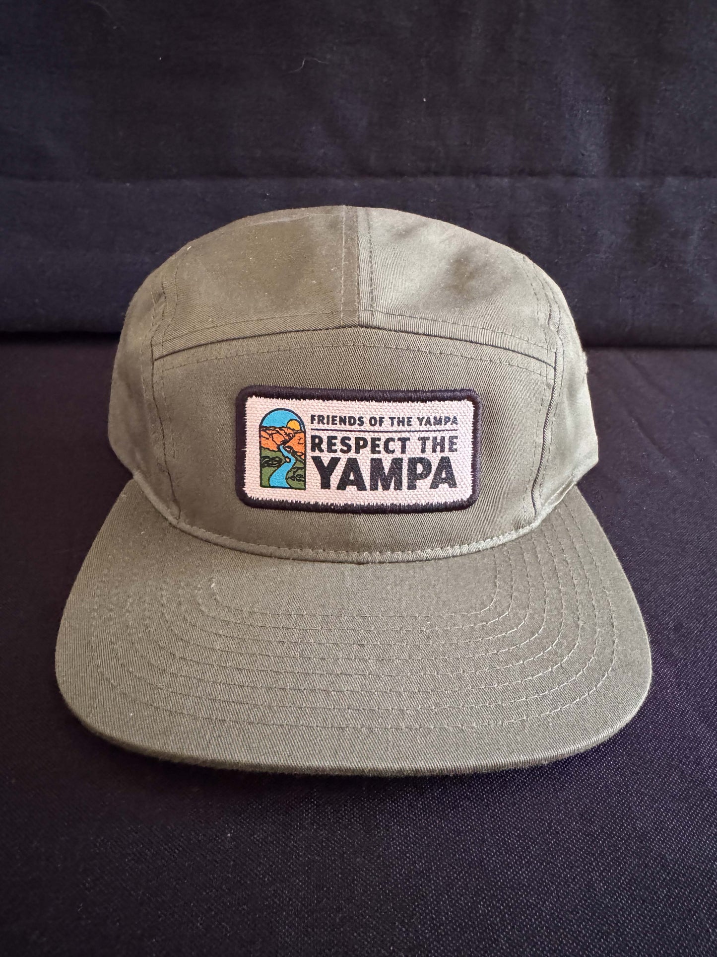 Hat - 5 Panel Logo - Olive