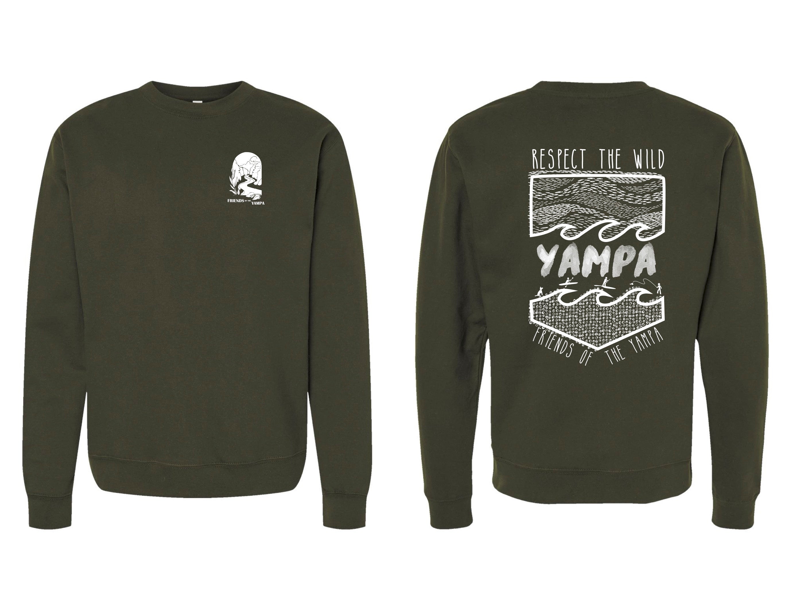Sweatshirt - Olive Crewneck – Friends of the Yampa Store